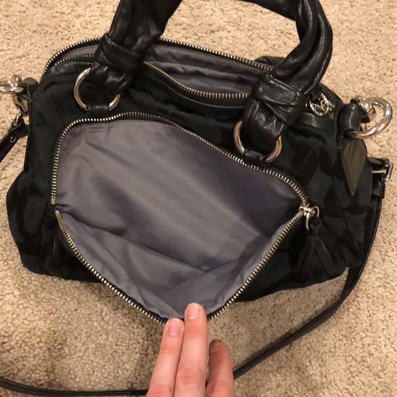 NWOT Coach Parker Op Art Zip Sachel - Picture 2 of 7